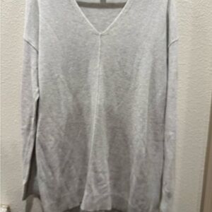Cozy Gray V-Neck Sweater